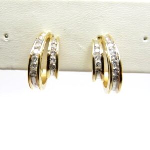 Diamonds: 1.30ct. Colour: G-H Clarity: Vs1-Vs2 Hoops Earrings Y. Gold 14k