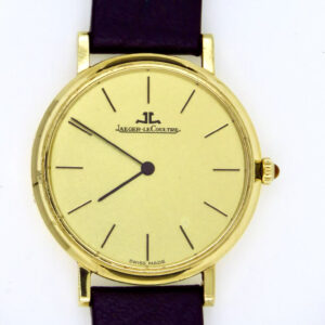 Vintage Jaeger-LeCoultre 18k Yellow Gold Mechanical Gents 34 mm Watch - 1982 Box